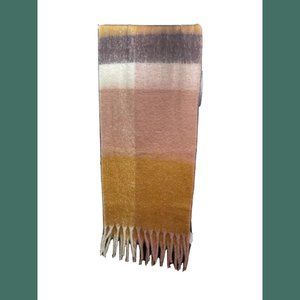 Kensie Women Fall Winter Rust Blush Cream Brown Scarf 18” X 92”